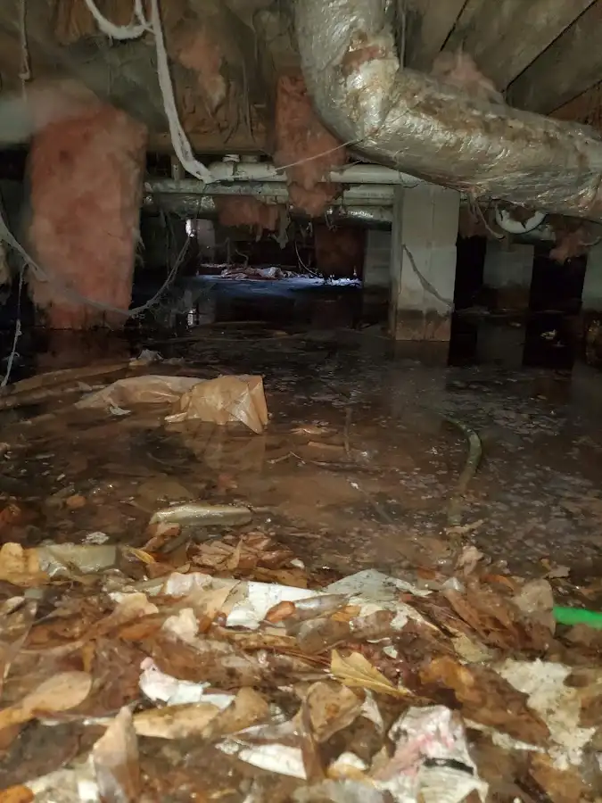 Crawl space flood assessment for Commercial Water Damage Restoration in Bristol